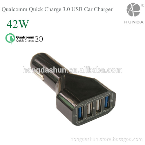 dc 12v-24v input mobile fast qc 3.0 quick car charger 4 port USB